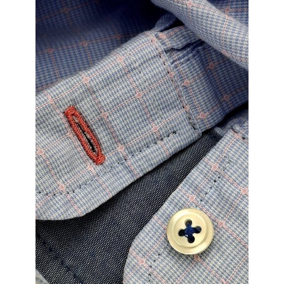 Talbots Womens Blue Button-Down Long Sleeve Blouse Size M - Picture 10 of 13